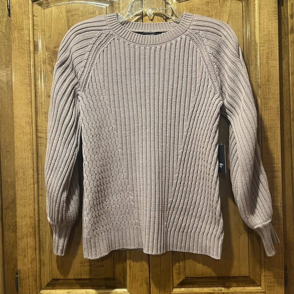 Simply Vera Vera Wang Pale Lavender‎ Knit Sweater Chunky Size MEDIUM NWT Msrp$64